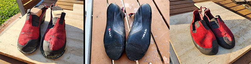 Final Sanding - Climbing Shoe Resole - Simian Republic